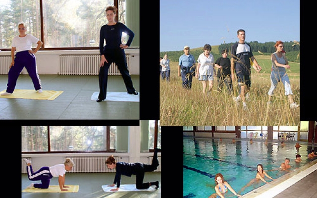 Čigota program Vežbe u sali, šetnja, vežbe u bazenu